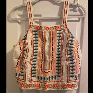 Anthropologie embroidered tank top size 10